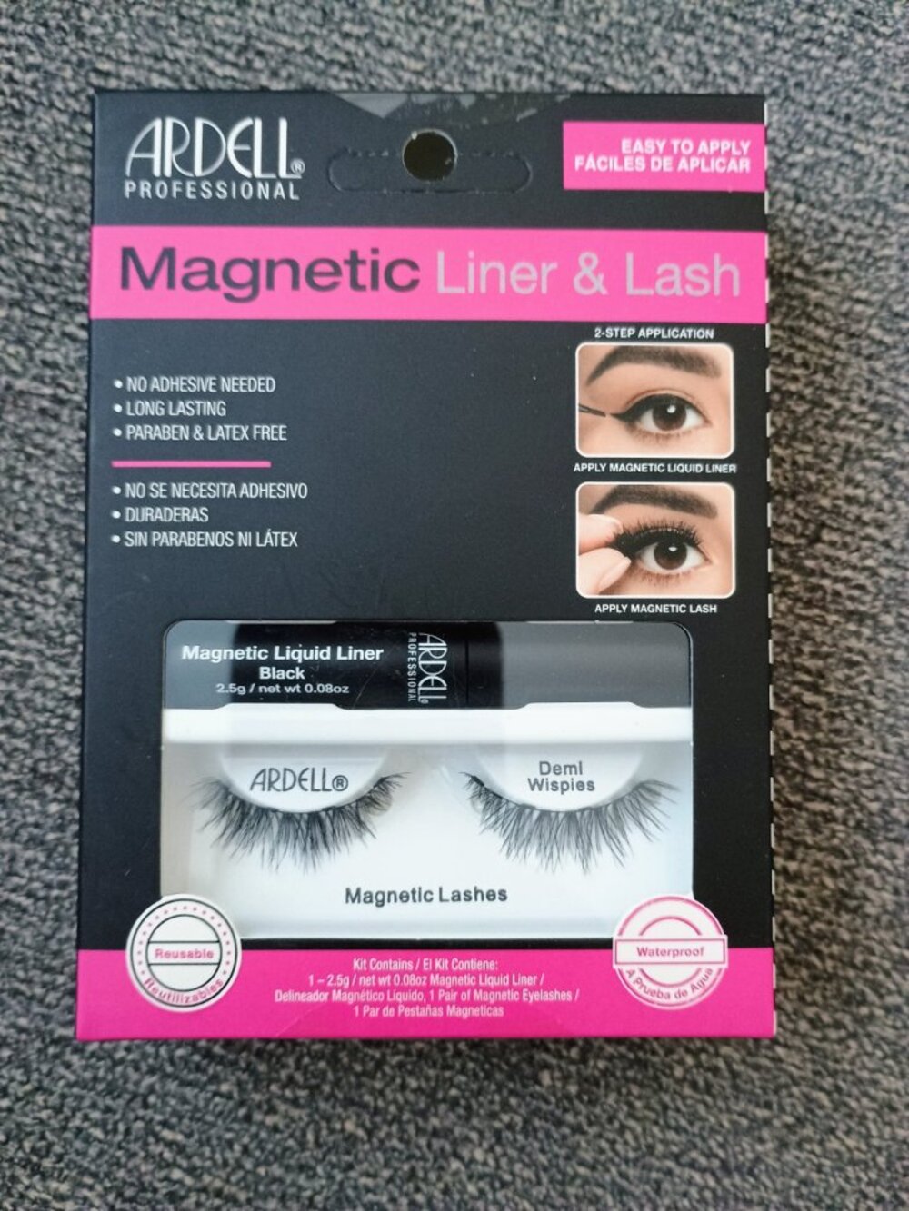 BNIB ARDEL MAGNETIC LASH & LINER KIT DEMI WISPIES BLACK